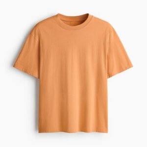 Solid Orange Soft Jersey Oversized T-shirt