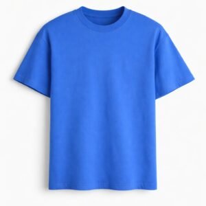 Solid Blue Soft Jersey Oversized T-shirt