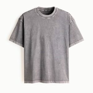 ACID WASH GREY RAGLAN OVERSIZED T-SHIRT